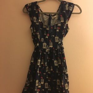 Birds/bird Cage Print Dress from ModCloth